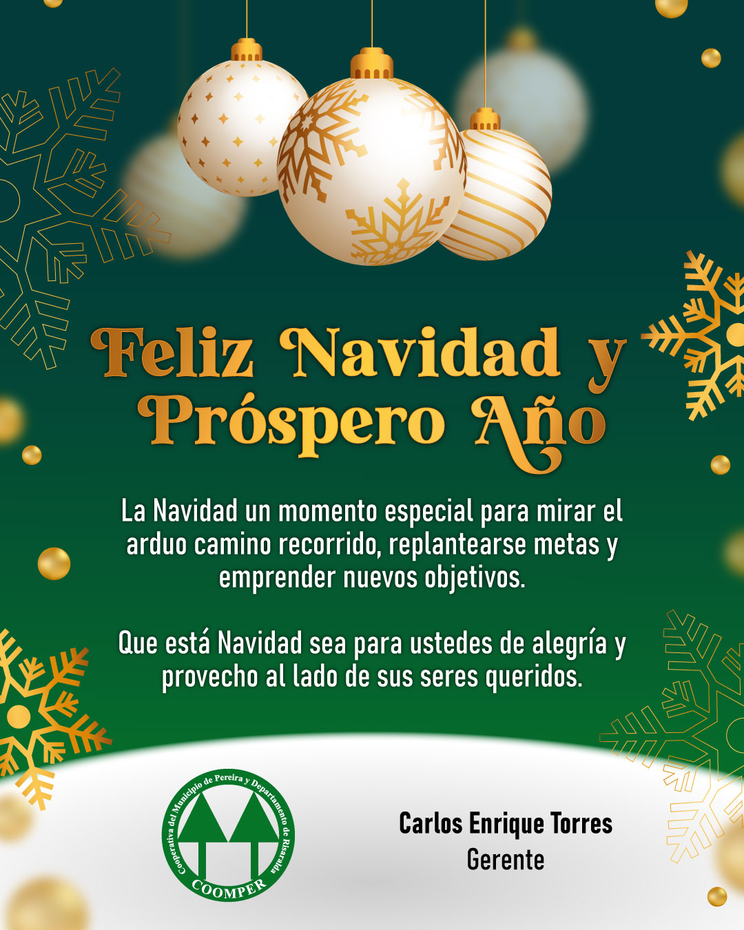 tarjeta navidad coomper