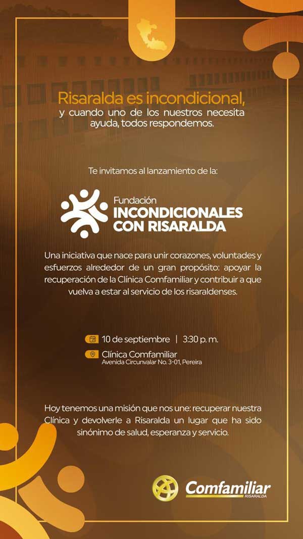 lazamiento fundacion incondicionales con risaralda